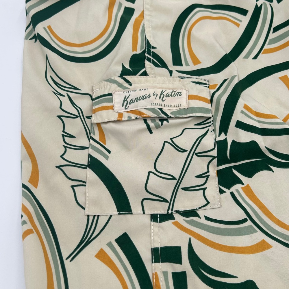 Kanvas by Katin Vintage Heritage Board Shorts Tropical Pocket Surf Swim 36 - Picture 7 of 13